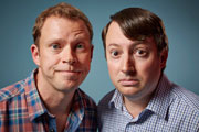 Peep Show. Image shows from L to R: Jeremy Usbourne (Robert Webb), Mark Corrigan (David Mitchell). Copyright: Objective Productions. Peep Show. Image shows from L to R: Jeremy Usbourne (Robert Webb), Mark Corrigan (David Mitchell). Copyright: Objective Productions.