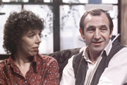Rising Damp. Image shows from L to R: Ruth Jones (Frances de la Tour), Rupert Rigsby (Leonard Rossiter). Copyright: Yorkshire Television. Rising Damp. Image shows from L to R: Ruth Jones (Frances de la Tour), Rupert Rigsby (Leonard Rossiter). Copyright: Yorkshire Television.