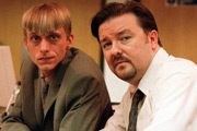 The Office. Image shows from L to R: Gareth Keenan (Mackenzie Crook), David Brent (Ricky Gervais). Copyright: BBC. The Office. Image shows from L to R: Gareth Keenan (Mackenzie Crook), David Brent (Ricky Gervais). Copyright: BBC.