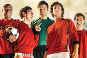 United We Fall. Image shows from L to R: Kwasi 'Modo' Amoako (Matthew Avery), Danny Keegan (Ryan Pope), Kurt 'Kurtzie' Kurtz (Jonathan Broke), Olly Hunter (Jack Donnelly), Stevo Fallis (James Rastall). Copyright: Magnet Films. United We Fall. Image shows from L to R: Kwasi 'Modo' Amoako (Matthew Avery), Danny Keegan (Ryan Pope), Kurt 'Kurtzie' Kurtz (Jonathan Broke), Olly Hunter (Jack Donnelly), Stevo Fallis (James Rastall). Copyright: Magnet Films.