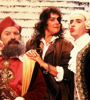 A Word In Your Era. Image shows from L to R: Nostradamus (Steve Steen), Mary Read (Helen Atkinson-Wood), Casanova (Steve Coogan). Copyright: Channel X. A Word In Your Era. Image shows from L to R: Nostradamus (Steve Steen), Mary Read (Helen Atkinson-Wood), Casanova (Steve Coogan). Copyright: Channel X.