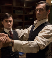 A Young Doctor's Notebook. Image shows from L to R: Young Doctor (Daniel Radcliffe), Older Doctor (Jon Hamm). Copyright: Big Talk Productions. A Young Doctor's Notebook. Image shows from L to R: Young Doctor (Daniel Radcliffe), Older Doctor (Jon Hamm). Copyright: Big Talk Productions.