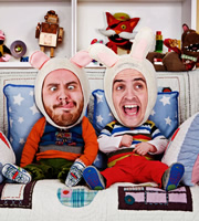 Big Babies. Image shows from L to R: Rocco (Martin Collins), Brooks (Spencer Jones). Copyright: BBC. Big Babies. Image shows from L to R: Rocco (Martin Collins), Brooks (Spencer Jones). Copyright: BBC.