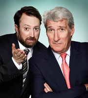 Channel 4's Alternative Election Night. Image shows from L to R: David Mitchell, Jeremy Paxman. Copyright: Zeppotron. Channel 4's Alternative Election Night. Image shows from L to R: David Mitchell, Jeremy Paxman. Copyright: Zeppotron.