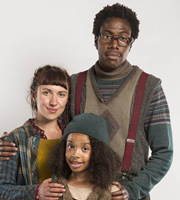 Cockroaches. Image shows from L to R: Suze (Esther Smith), Laura (Jessica Emily Rose), Tom (Daniel Lawrence Taylor). Copyright: Big Talk Productions. Cockroaches. Image shows from L to R: Suze (Esther Smith), Laura (Jessica Emily Rose), Tom (Daniel Lawrence Taylor). Copyright: Big Talk Productions.