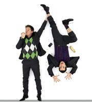 Dick And Dom's Funny Business. Image shows from L to R: Richard McCourt, Dominic Wood. Copyright: BBC. Dick And Dom's Funny Business. Image shows from L to R: Richard McCourt, Dominic Wood. Copyright: BBC.