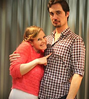Making The Best Of It. Image shows from L to R: Anouska (Clare Corbett), Michael (Stephen Harvey). Copyright: BBC. Making The Best Of It. Image shows from L to R: Anouska (Clare Corbett), Michael (Stephen Harvey). Copyright: BBC.