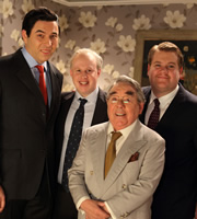 The One.... Image shows from L to R: David Walliams, Matt Lucas, Ronnie Corbett, James Corden. Copyright: BBC / Little Britain Productions. The One.... Image shows from L to R: David Walliams, Matt Lucas, Ronnie Corbett, James Corden. Copyright: BBC / Little Britain Productions.