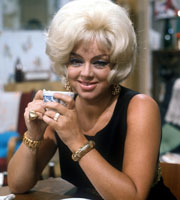 Queenie's Castle. Queenie Shepherd (Diana Dors). Copyright: Yorkshire Television. Queenie's Castle. Queenie Shepherd (Diana Dors). Copyright: Yorkshire Television.