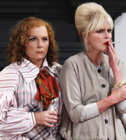 Absolutely Fabulous. Image shows from L to R: Edina (Jennifer Saunders), Patsy (Joanna Lumley). Copyright: Saunders And French Productions / BBC. Absolutely Fabulous. Image shows from L to R: Edina (Jennifer Saunders), Patsy (Joanna Lumley). Copyright: Saunders And French Productions / BBC.