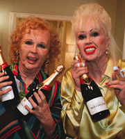 Absolutely Fabulous. Image shows from L to R: Edina (Jennifer Saunders), Patsy (Joanna Lumley). Copyright: Saunders And French Productions / BBC. Absolutely Fabulous. Image shows from L to R: Edina (Jennifer Saunders), Patsy (Joanna Lumley). Copyright: Saunders And French Productions / BBC.