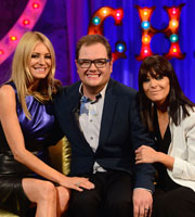 Alan Carr: Chatty Man. Image shows from L to R: Tess Daly, Alan Carr, Claudia Winkleman. Copyright: Open Mike Productions. Alan Carr: Chatty Man. Image shows from L to R: Tess Daly, Alan Carr, Claudia Winkleman. Copyright: Open Mike Productions.