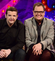 Alan Carr: Chatty Man. Image shows from L to R: Kevin Bridges, Alan Carr. Copyright: Open Mike Productions. Alan Carr: Chatty Man. Image shows from L to R: Kevin Bridges, Alan Carr. Copyright: Open Mike Productions.