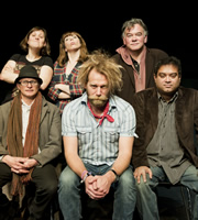 The Alternative Comedy Experience. Image shows from L to R: Simon Munnery, Josie Long, Bridget Christie, Tony Law, Stewart Lee, Paul Sinha. Copyright: Comedy Central. The Alternative Comedy Experience. Image shows from L to R: Simon Munnery, Josie Long, Bridget Christie, Tony Law, Stewart Lee, Paul Sinha. Copyright: Comedy Central.