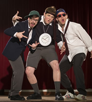 Badults. Image shows from L to R: Matthew (Matthew Crosby), Tom (Tom Parry), Ben (Ben Clark). Copyright: The Comedy Unit. Badults. Image shows from L to R: Matthew (Matthew Crosby), Tom (Tom Parry), Ben (Ben Clark). Copyright: The Comedy Unit.