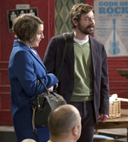 Badults. Image shows from L to R: Juliet (Gemma Whelan), Harry (Mike Wozniak). Copyright: The Comedy Unit. Badults. Image shows from L to R: Juliet (Gemma Whelan), Harry (Mike Wozniak). Copyright: The Comedy Unit.