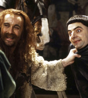 Blackadder. Image shows from L to R: McAngus, Duke of Argyll (Alex Norton), Edmund, Duke of Edinburgh (Rowan Atkinson). Copyright: BBC / Tiger Aspect Productions. Blackadder. Image shows from L to R: McAngus, Duke of Argyll (Alex Norton), Edmund, Duke of Edinburgh (Rowan Atkinson). Copyright: BBC / Tiger Aspect Productions.