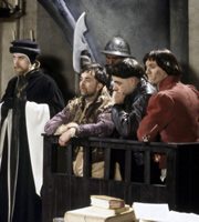 Blackadder. Image shows from L to R: Tony Robinson, Rowan Atkinson. Copyright: BBC / Tiger Aspect Productions. Blackadder. Image shows from L to R: Tony Robinson, Rowan Atkinson. Copyright: BBC / Tiger Aspect Productions.