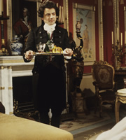 Blackadder. Mr. Edmund Blackadder, Esquire (Rowan Atkinson). Copyright: BBC / Tiger Aspect Productions. Blackadder. Mr. Edmund Blackadder, Esquire (Rowan Atkinson). Copyright: BBC / Tiger Aspect Productions.