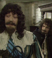 Blackadder. Image shows from L to R: King Charles I (Stephen Fry), Sir Edmund Blackadder (Rowan Atkinson). Copyright: BBC / Tiger Aspect Productions. Blackadder. Image shows from L to R: King Charles I (Stephen Fry), Sir Edmund Blackadder (Rowan Atkinson). Copyright: BBC / Tiger Aspect Productions.