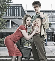 Campus. Image shows from L to R: Georgina 'George' Bryan (Katherine Ryan), Matt Beer (Joseph Millson). Copyright: Monicker Pictures. Campus. Image shows from L to R: Georgina 'George' Bryan (Katherine Ryan), Matt Beer (Joseph Millson). Copyright: Monicker Pictures.
