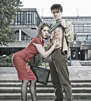 Campus. Image shows from L to R: Georgina 'George' Bryan (Katherine Ryan), Matt Beer (Joseph Millson). Copyright: Monicker Pictures. Campus. Image shows from L to R: Georgina 'George' Bryan (Katherine Ryan), Matt Beer (Joseph Millson). Copyright: Monicker Pictures.