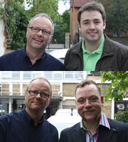 Carpool. Image shows from L to R: Robert Llewellyn, Jason Manford, Rufus Hound. Copyright: RDF Television. Carpool. Image shows from L to R: Robert Llewellyn, Jason Manford, Rufus Hound. Copyright: RDF Television.