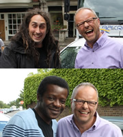 Carpool. Image shows from L to R: Ross Noble, Robert Llewellyn, Stephen K Amos. Copyright: RDF Television. Carpool. Image shows from L to R: Ross Noble, Robert Llewellyn, Stephen K Amos. Copyright: RDF Television.