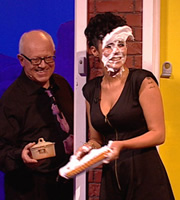 Celebrity Juice. Image shows from L to R: Ken Morley, Kym Marsh. Copyright: Talkback / TalkbackThames. Celebrity Juice. Image shows from L to R: Ken Morley, Kym Marsh. Copyright: Talkback / TalkbackThames.