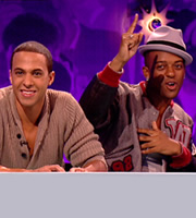 Celebrity Juice. Image shows from L to R: Marvin Humes, Oritsé Williams. Copyright: Talkback / TalkbackThames. Celebrity Juice. Image shows from L to R: Marvin Humes, Oritsé Williams. Copyright: Talkback / TalkbackThames.