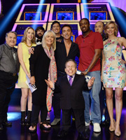 Celebrity Squares. Image shows from L to R: Russell Grant, Katherine Ryan, Joe Wilkinson, Linda Robson, Vernon Kay, Bruno Tonioli, Warwick Davis, Nathan Caton, Tim Vine, Rachel Riley. Copyright: September Films / GroupM Entertainment. Celebrity Squares. Image shows from L to R: Russell Grant, Katherine Ryan, Joe Wilkinson, Linda Robson, Vernon Kay, Bruno Tonioli, Warwick Davis, Nathan Caton, Tim Vine, Rachel Riley. Copyright: September Films / GroupM Entertainment.