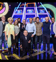 Celebrity Squares. Image shows from L to R: Vic Reeves, Sherrie Hewson, Jessica Hynes, Joe Wilkinson, Bob Mortimer, Warwick Davis, Carl Fogarty, Tim Vine, Chris Ramsey, Marek Larwood, Rachel Yankey. Copyright: September Films / GroupM Entertainment. Celebrity Squares. Image shows from L to R: Vic Reeves, Sherrie Hewson, Jessica Hynes, Joe Wilkinson, Bob Mortimer, Warwick Davis, Carl Fogarty, Tim Vine, Chris Ramsey, Marek Larwood, Rachel Yankey. Copyright: September Films / GroupM Entertainment.