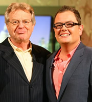 Alan Carr: Chatty Man. Image shows from L to R: Jerry Springer, Alan Carr. Copyright: Open Mike Productions. Alan Carr: Chatty Man. Image shows from L to R: Jerry Springer, Alan Carr. Copyright: Open Mike Productions.