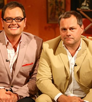 Alan Carr: Chatty Man. Image shows from L to R: Alan Carr, Jack Dee. Copyright: Open Mike Productions. Alan Carr: Chatty Man. Image shows from L to R: Alan Carr, Jack Dee. Copyright: Open Mike Productions.