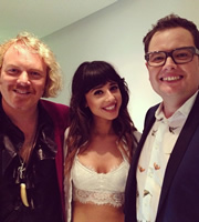 Alan Carr: Chatty Man. Image shows from L to R: Leigh Francis, Louisa Allen, Alan Carr. Copyright: Open Mike Productions. Alan Carr: Chatty Man. Image shows from L to R: Leigh Francis, Louisa Allen, Alan Carr. Copyright: Open Mike Productions.