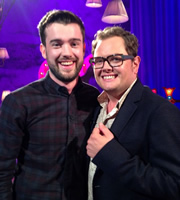 Alan Carr: Chatty Man. Image shows from L to R: Jack Whitehall, Alan Carr. Copyright: Open Mike Productions. Alan Carr: Chatty Man. Image shows from L to R: Jack Whitehall, Alan Carr. Copyright: Open Mike Productions.