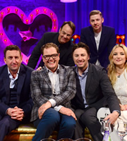 Alan Carr: Chatty Man. Image shows from L to R: Lee Mack, Alan Carr, Dan Aykroyd, Zach Braff, Professor Green, Kate Hudson. Copyright: Open Mike Productions. Alan Carr: Chatty Man. Image shows from L to R: Lee Mack, Alan Carr, Dan Aykroyd, Zach Braff, Professor Green, Kate Hudson. Copyright: Open Mike Productions.