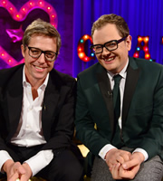 Alan Carr: Chatty Man. Image shows from L to R: Hugh Grant, Alan Carr. Copyright: Open Mike Productions. Alan Carr: Chatty Man. Image shows from L to R: Hugh Grant, Alan Carr. Copyright: Open Mike Productions.