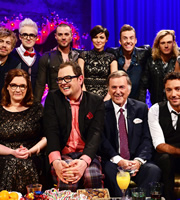Alan Carr: Chatty Man. Image shows from L to R: James Bourne, Sarah Millican, Tom Fletcher, Matt Willis, Alan Carr, Emma Willis, Terry Wogan, Danny Jones, Dougie Poynter, Gino D'Acampo. Copyright: Open Mike Productions. Alan Carr: Chatty Man. Image shows from L to R: James Bourne, Sarah Millican, Tom Fletcher, Matt Willis, Alan Carr, Emma Willis, Terry Wogan, Danny Jones, Dougie Poynter, Gino D'Acampo. Copyright: Open Mike Productions.