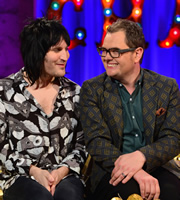 Alan Carr: Chatty Man. Image shows from L to R: Noel Fielding, Alan Carr. Copyright: Open Mike Productions. Alan Carr: Chatty Man. Image shows from L to R: Noel Fielding, Alan Carr. Copyright: Open Mike Productions.