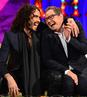 Alan Carr: Chatty Man. Image shows from L to R: Russell Brand, Alan Carr. Copyright: Open Mike Productions. Alan Carr: Chatty Man. Image shows from L to R: Russell Brand, Alan Carr. Copyright: Open Mike Productions.