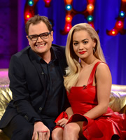Alan Carr: Chatty Man. Image shows from L to R: Alan Carr, Rita Ora. Copyright: Open Mike Productions. Alan Carr: Chatty Man. Image shows from L to R: Alan Carr, Rita Ora. Copyright: Open Mike Productions.