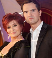 A Comedy Roast. Image shows from L to R: Sharon Osbourne, Jimmy Carr. Copyright: Monkey Kingdom. A Comedy Roast. Image shows from L to R: Sharon Osbourne, Jimmy Carr. Copyright: Monkey Kingdom.