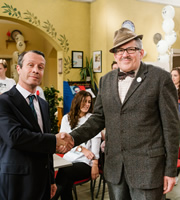 Count Arthur Strong. Image shows from L to R: JP Cooling (Jonathan Cullen), Count Arthur Strong (Steve Delaney). Copyright: Retort / Komedia Entertainment. Count Arthur Strong. Image shows from L to R: JP Cooling (Jonathan Cullen), Count Arthur Strong (Steve Delaney). Copyright: Retort / Komedia Entertainment.