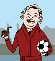 Martin Clunes Football Animation Sketch. Copyright: Angel Eye Media. Martin Clunes Football Animation Sketch. Copyright: Angel Eye Media.