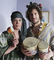 Cuckoo. Image shows from L to R: Connie (Selina Griffiths), Cuckoo (Andy Samberg). Copyright: Roughcut Television. Cuckoo. Image shows from L to R: Connie (Selina Griffiths), Cuckoo (Andy Samberg). Copyright: Roughcut Television.
