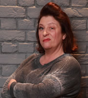 Dead Boss. Virna (Caroline Quentin). Copyright: BBC. Dead Boss. Virna (Caroline Quentin). Copyright: BBC.