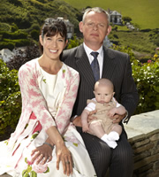 Doc Martin. Image shows from L to R: Louisa Glasson (Caroline Catz), Dr Martin Ellingham (Martin Clunes). Copyright: Buffalo Pictures / Homerun Productions. Doc Martin. Image shows from L to R: Louisa Glasson (Caroline Catz), Dr Martin Ellingham (Martin Clunes). Copyright: Buffalo Pictures / Homerun Productions.
