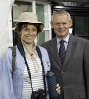 Doc Martin. Image shows from L to R: Beth Traywick (Sigourney Weaver), Dr Martin Ellingham (Martin Clunes). Copyright: Buffalo Pictures / Homerun Productions. Doc Martin. Image shows from L to R: Beth Traywick (Sigourney Weaver), Dr Martin Ellingham (Martin Clunes). Copyright: Buffalo Pictures / Homerun Productions.