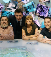 Duck Quacks Don't Echo. Image shows from L to R: Ricky Tomlinson, Lee Mack, Sara Cox, Jon Richardson. Copyright: Magnum Media. Duck Quacks Don't Echo. Image shows from L to R: Ricky Tomlinson, Lee Mack, Sara Cox, Jon Richardson. Copyright: Magnum Media.